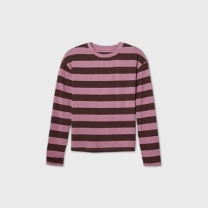 NWT Target A New Day Striped Cotton Long Sleeved T-Shirt